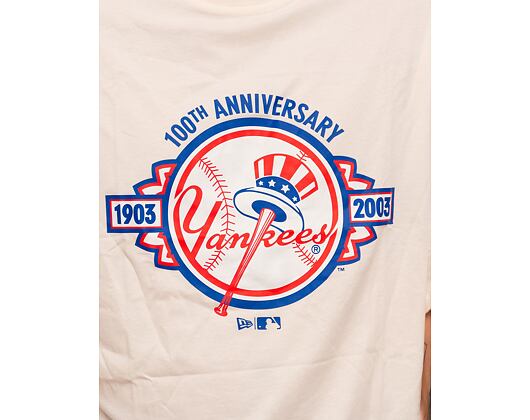 Triko New Era MLB Anniversary Oversized Tee New York Yankees Off White / Navy
