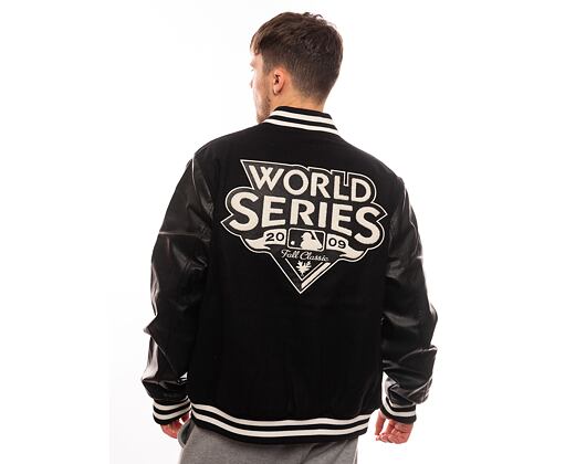 Bunda New Era MLB World Series Varsity Jacket New York Yankees Black / Off White