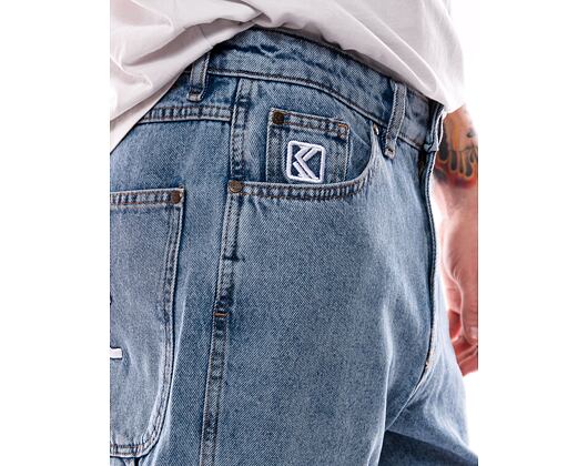 Džíny Karl Kani KK Retro Tapered Workwear Denim vintage mid blue