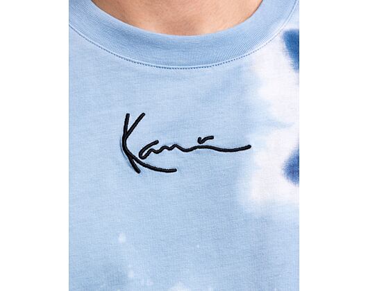 Triko Karl Kani Small Signature Tie Dye Diner Tee light blue/navy