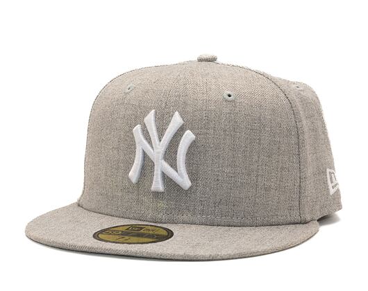 Kšiltovka New Era - 59FIFTY Basic Heather - NY Yankees - Grey / White