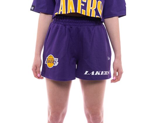 Dámské Kraťasy New Era NBA Team Logo Shorts Los Angeles Lakers - Purple / Gold