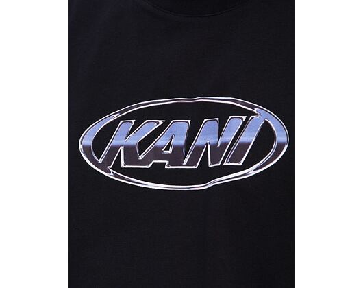Triko Karl Kani - Woven Signature Chrome Logo Crop Tee - black