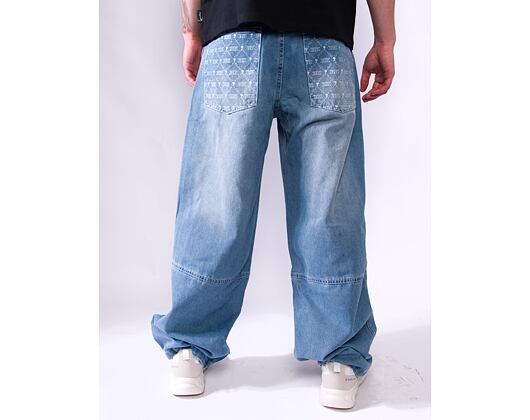 Kalhoty Karl Kani - Og Aop Back Pocket Relaxed Baggy - medium blue