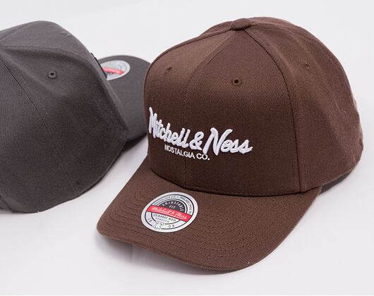 Kšiltovka Mitchell & Ness - Branded Pinscript Classic Red - Brown/White