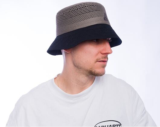 Klobouk Kangol - Double Mesh Lahinch - Warm Grey/Black
