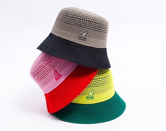 Klobouk Kangol - Double Mesh Lahinch - Peony Pink/Scarlet