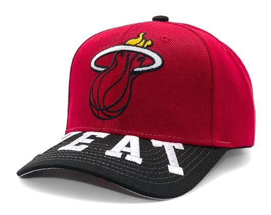 Kšiltovka Mitchell & Ness - Miami Heat - Underarch Pro Snapback - Red