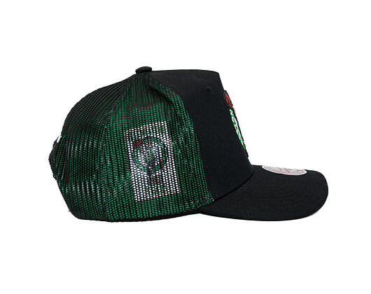 Kšiltovka Mitchell & Ness - NBA Tremor Trucker - Boston Celtics - Black