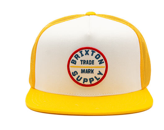 Kšiltovka Brixton - Oath Mp Trucker Hat - Yellow/White/Yellow