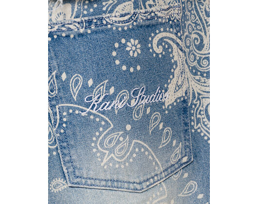 Džínové Kraťasy - Kani Paisley Jorts - Blue