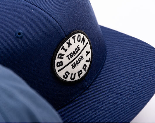 Kšiltovka Brixton - Oath Iii Snapback - Washed Navy/White/Black