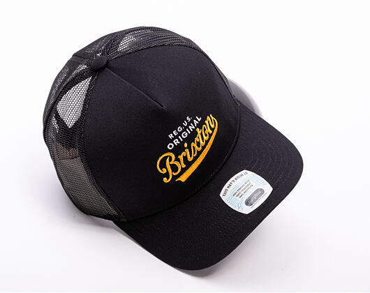 Kšiltovka Brixton - Postal C Netplus Mp Trucker Ha - Black/Black