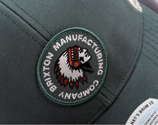 Kšiltovka Brixton - Rival Stamp X Mp Mesh Cap - Silver Pine/Off White