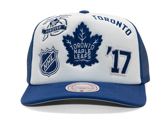 Kšiltovka Mitchell & Ness - Gridlock Trucker - Toronto Maple Leafs - White