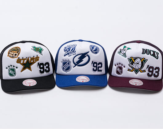 Kšiltovka Mitchell & Ness - Gridlock Trucker - Tampa Bay Lightning - White