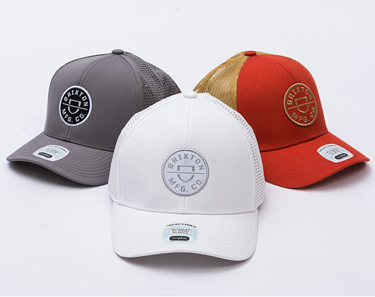 Kšiltovka Brixton - Crest X Mp Snapback - White/White