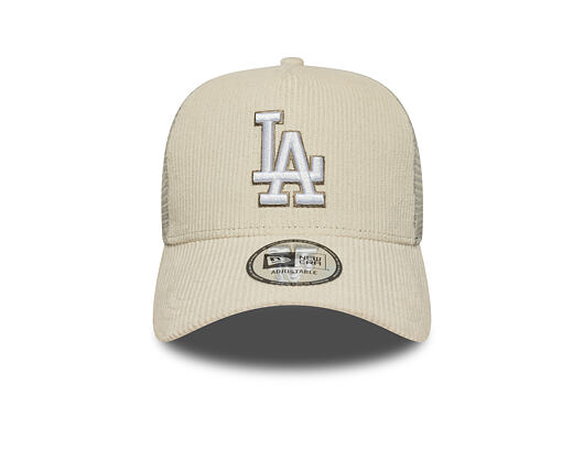 Kšiltovka New Era - MLB Seasonal Cord 9FORTY Trucker - LA Dodgers - Cream