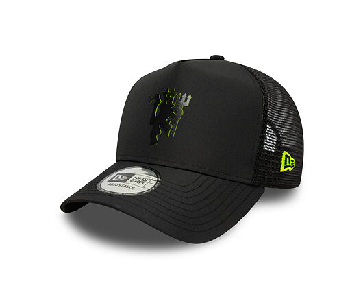 Kšiltovka New Era - Keyline 9FORTY Trucker - Manchester United FC - Black / Upright Yellow