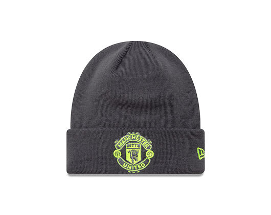 Kulich New Era - Seasonal Cuff Beanie - Manchester United FC - Graphite / Cyber Yellow