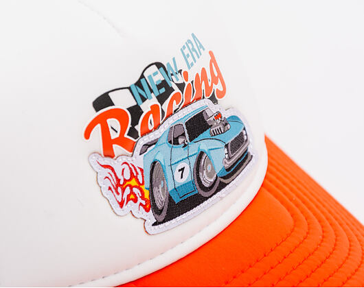 Dětská Kšiltovka New Era - Racing Foam 9FORTY Trucker - Orange / White