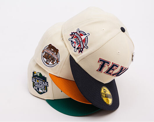 Kšiltovka New Era - MLB 1995 ASG Pin Pre-Curved 59FIFTY - Texas Rangers - Cream / Navy