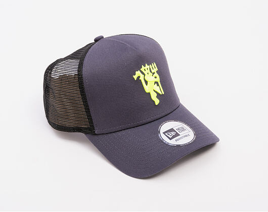Kšiltovka New Era - Seasonal 9FORTY Trucker - Manchester United FC - Graphite / Cyber Yellow