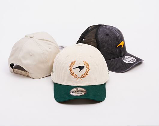 Kšiltovka New Era - F1 Seasonal Cord 9SEVENTY Stretch-Snap - McLaren Racing - Cream / Dark Green