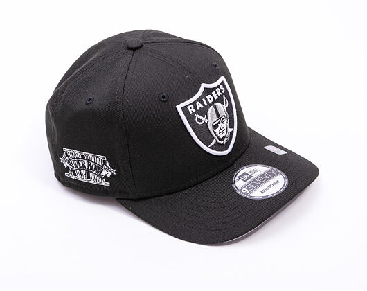 Kšiltovka New Era - NFL Anniversary Patch 9SEVENTY Stretch-Snap - Las Vegas Raiders - Black