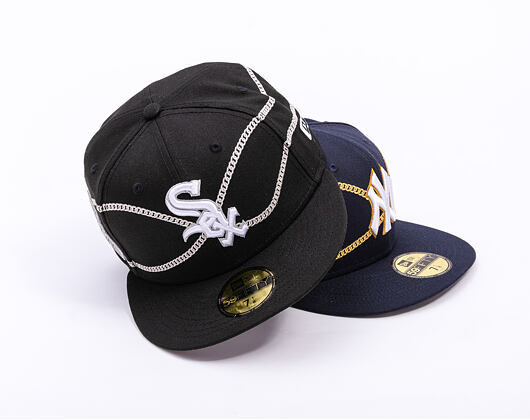 Kšiltovka New Era - MLB Chain Wrap 59FIFTY - Chicago White Sox - Black