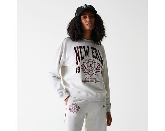 Dámská Mikina New Era - Crest Crewneck - Heather Grey