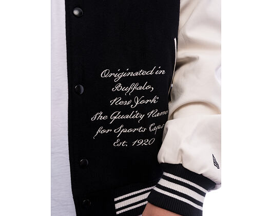 Bunda New Era - Patch Varsity Jacket - Black