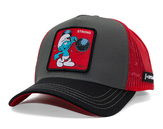 Kšiltovka Capslab - Smurfs Trucker - Strong - Black / Red