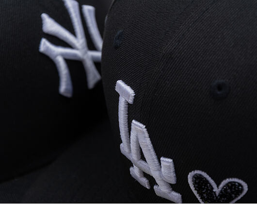 Kšiltovka New Era - MLB Team Heart 59FIFTY - LA Dodgers - Black / White