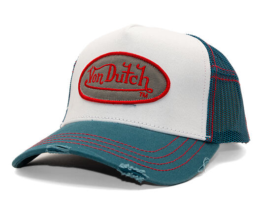 Kšiltovka Von Dutch - Trucker - Distressed White/Blue