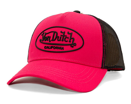 Kšiltovka Von Dutch - Trucker - Rubber Logo Pink/Black