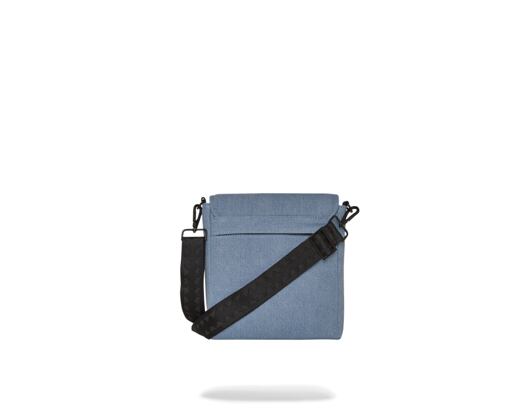 Ledvinka Sprayground - Denim Shark Messenger Sling