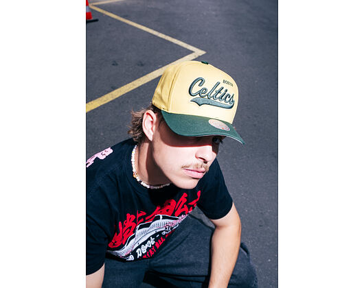 Kšiltovka Mitchell & Ness - Harvest Gold Pro Crown - Boston Celtics - Gold/Green