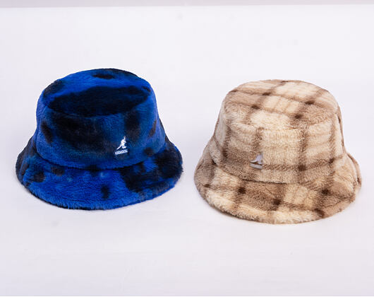 Klobouk Kangol - Faux Fur Bucket - Blue Iridescent Clouds
