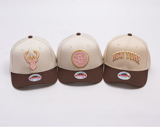 Kšiltovka Mitchell & Ness - Blush Sand Classic Red - New York Knicks - Sand/Brown