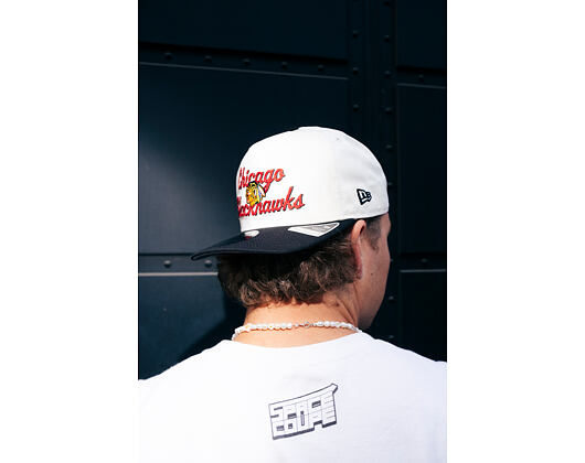 Kšiltovka New Era - NHL Chainstitch 9FIFTY A-Frame - Chicago Blackhawks - Chrome White