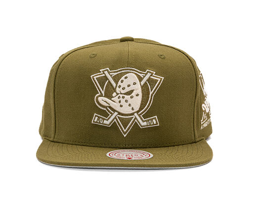 Kšiltovka Mitchell & Ness - NHL Fashion Basic Snapback Vntg - Anaheim Ducks - Olive