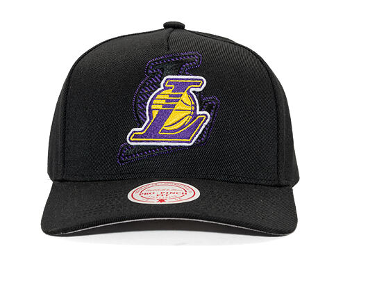 Kšiltovka Mitchell & Ness - NBA Tilted Pro Snapback - Los Angeles Lakers - Black