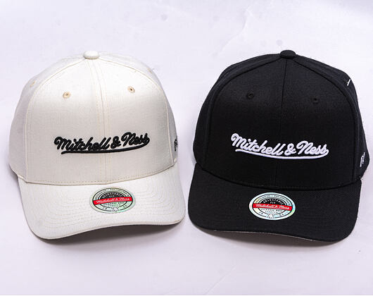 Kšiltovka Mitchell & Ness - Branded Script Stretch  - Black