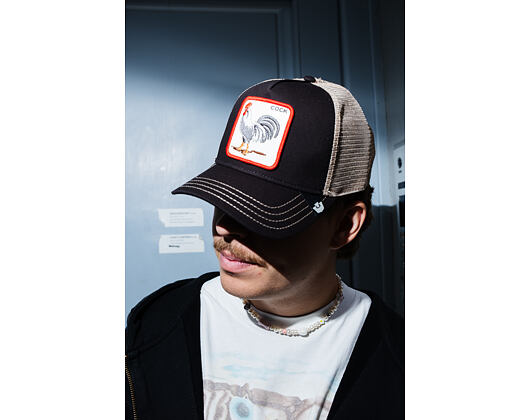 Kšiltovka Goorin - Rooster Trucker - April Fools - Black/Stone