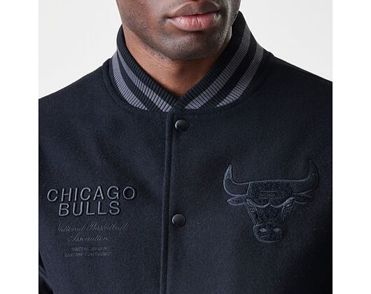 Bunda New Era - NBA Tonal Patch Varsity - Chicago Bulls - Black