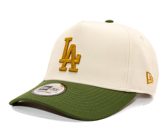 Kšiltovka New Era - MLB WS Patch 9FORTY A-Frame - LA Dodgers - Cream / Rifle Green