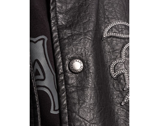 Bunda Karl Kani - Kani Western Pu Leather College Jacket - Black