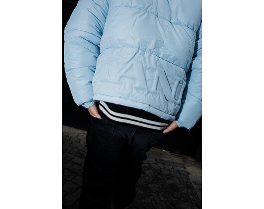Péřová bunda Karl Kani - Small Signature Embossed Logo Puffer Jacket - Blue