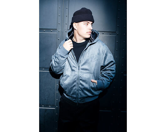 Bunda New Era - NBA Suede Hooded Jacket - Chicago Bulls - Grape